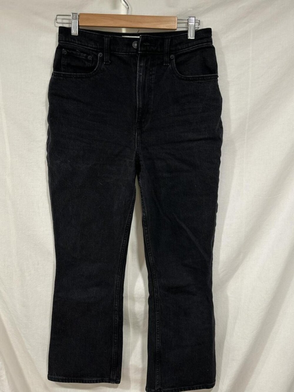 Black Abercrombie Kick Flare Ultra High Rise Curve